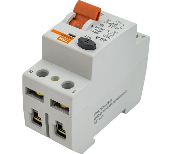 Устройство защитного отключения TDM ELECTRIC УЗО ВД1-63S 2Р 40А 300мА SQ0203-0057