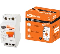 Устройство защитного отключения TDM ELECTRIC УЗО ВД1-63S 2Р 32А 300мА SQ0203-0055