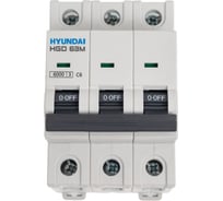 Автоматический выключатель Hyundai HGD63-M 3PMCS0000C 00006 3п, 6А, 6kA, хар-ка C 13.04.000886