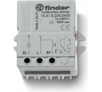 Электронное импульсное реле с диммером Finder, 230в Ac; 400вт; установка на панель, 155182300400PAS