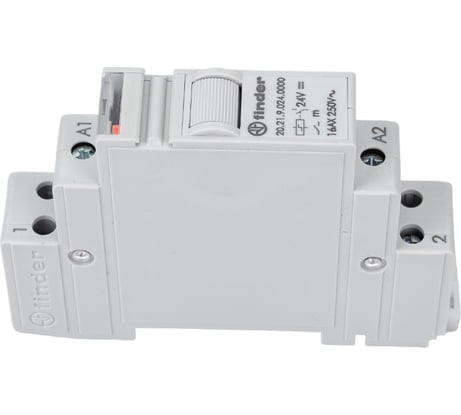 Модульное импульсное реле Finder, 1НО контакт 16А= 24В DC; - AgSnO2, 202190244000