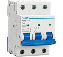 Автоматический выключатель CHINT модульный 3п C 40А 10кА NB1-63H (R) 179875