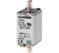 Плавкая вставка Siemens SITOR 100A, AC 690V DIN 43620, Типоразмер 00 3NE80211
