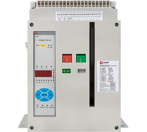 Стационарный автоматический выключатель EKF ВА-450 1000/630А 3P 50кА PROxima mccb450-1000-630