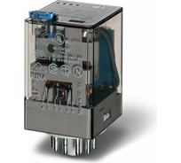 Универсальное реле Finder, 3 перекидных контакта 10А= 110В DC; 11 штырьковый разъем, 601391100040