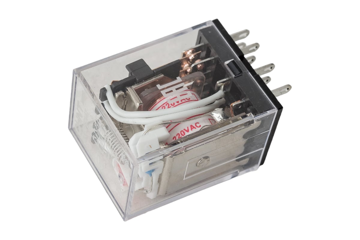 Промежуточное реле CHINT JZX-22F(D) 4 конт. с инд. LED 3А 220В AC ...