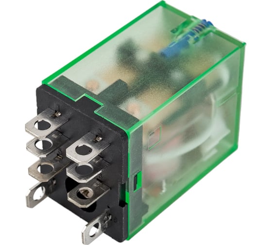 Промежуточное реле с кнопкой тестирования CHINT NJDC-17(D)/2Z 2 конт. с инд. LED 10А AC 220В 651044