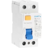 Выключатель дифференциального тока CHINT (УЗО) 2п 63А 300мА тип AC 6кА NL1-63 (R) 200220
