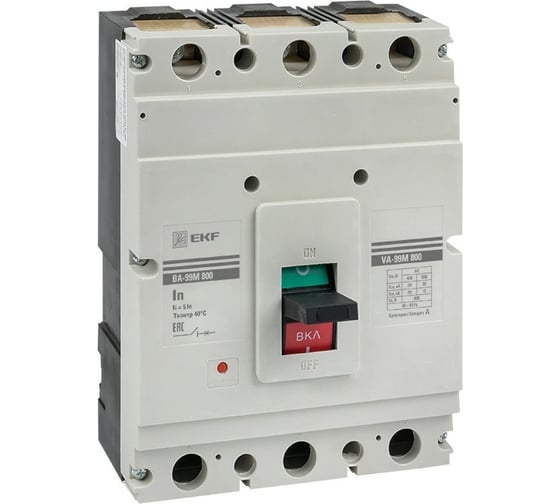 Автоматический выключатель EKF ВА-99М 800/630А 4P 5In 35кА PROxima mccb99-4P5In800-630m 1