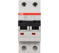 Автоматический 2-полюсной выключатель ABB S202 B63 2CDS252001R0635