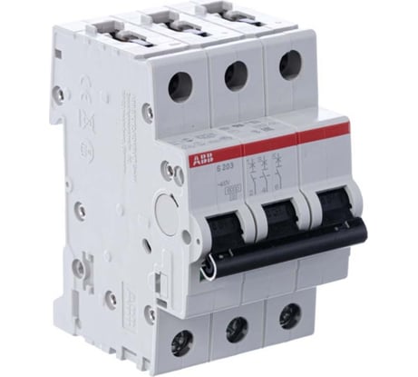 Автоматический 3-полюсной выключатель ABB S203 C1 2CDS253001R0014