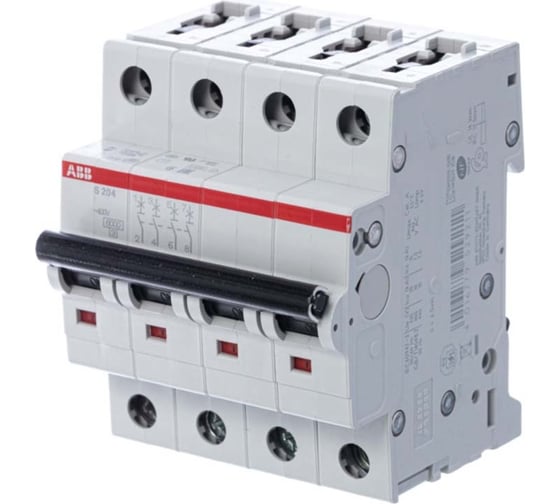 Автоматический 4-полюсной выключатель ABB S204 D63 2CDS254001R0631