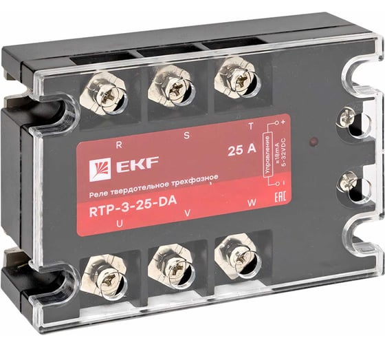 Твердотельное трехфазное реле EKF RTP-25-DA PROxima rtp-3-25-da 1