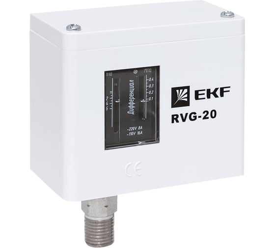 Реле избыточного давления EKF 0,6 МПа RVG-20-0,6