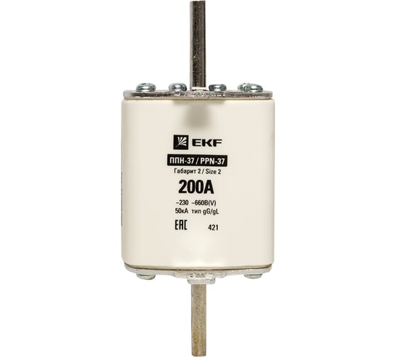Плавкая вставка EKF ППН-37 400/200А габарит 2 fus-37/400/200