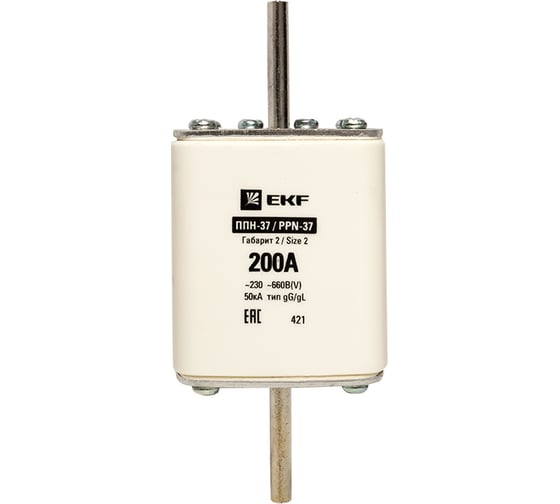 Плавкая вставка EKF ППН-37 400/200А габарит 2 fus-37/400/200