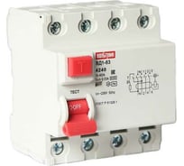 Устройство защитного отключения ВТМ (S) УЗО ВД1-63, 6кА, 4Р, 40А, 30мА ВТМ00041901