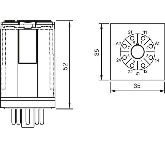 Промежуточное реле ComatReleco C2-A20X/DC24V PN957