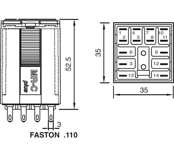 Промежуточное реле ComatReleco C4-A40/DC24V PN118674