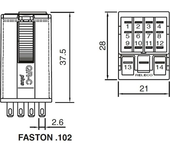 Промежуточное реле ComatReleco C9-A41/DC12V PN1052