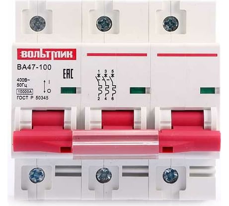 Bыключатель автоматический ВТМ ВА47-100-3С50-10кА-УХЛ3 ВТМ00021155