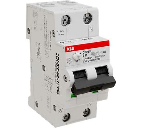 Выключатель дифференциального тока ABB DS201 B10 AC30 2CSR255080R1105