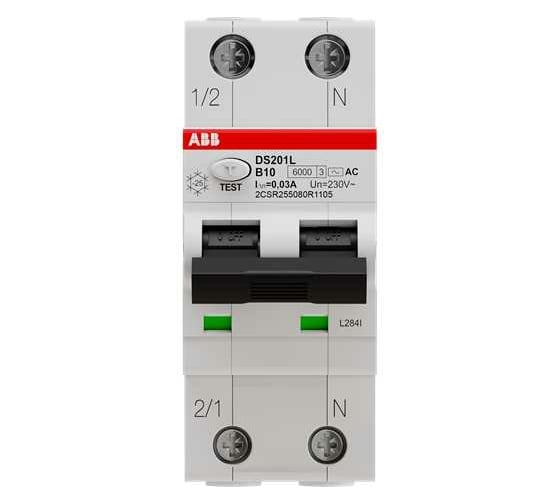 Выключатель дифференциального тока ABB DS201 B10 AC30 2CSR255080R1105