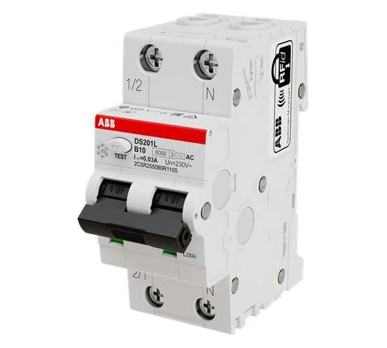 Выключатель дифференциального тока ABB DS201 B10 AC30 2CSR255080R1105