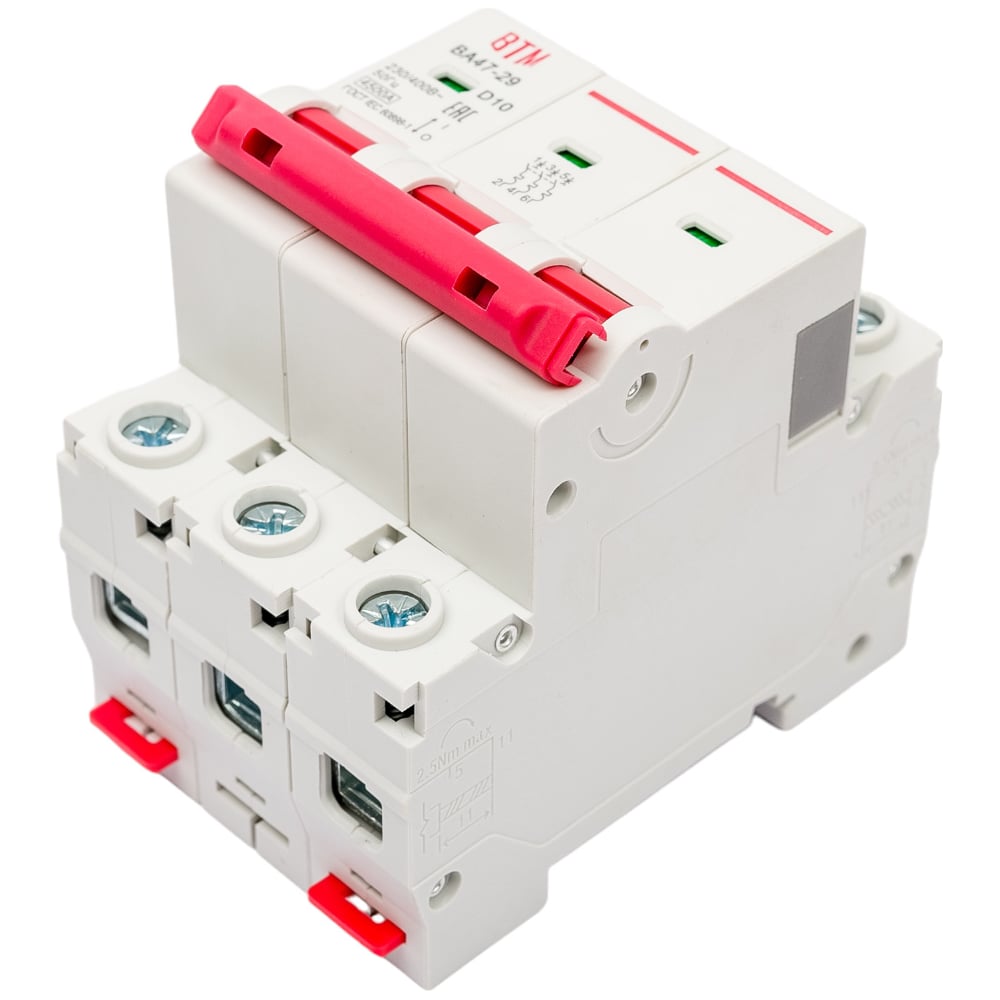 Автоматический выключатель ВТМ (S) ВА 47-29 3р 10А 4,5кА хар.D ...