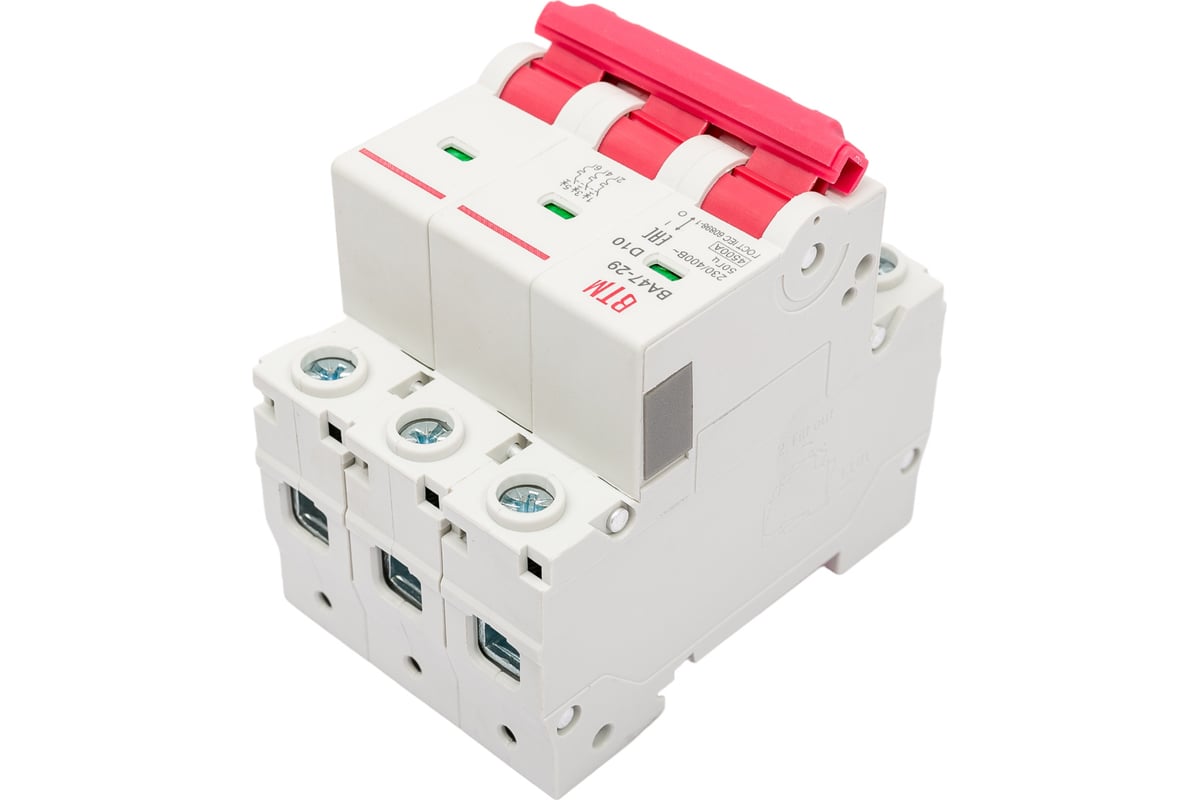 Автоматический выключатель ВТМ (S) ВА 47-29 3р 10А 4,5кА хар.D ...