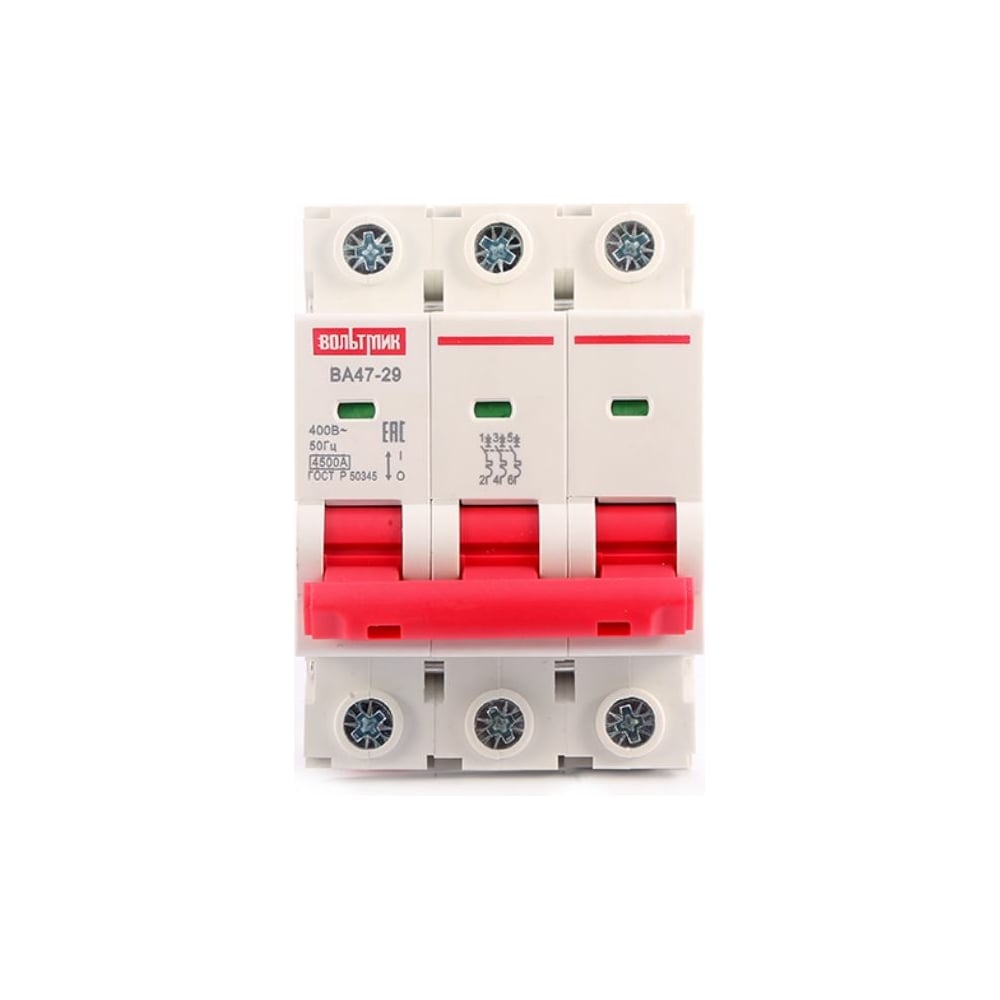 Автоматический выключатель ВТМ (S) ВА 47-29 3р 16А 4,5кА хар.В ...