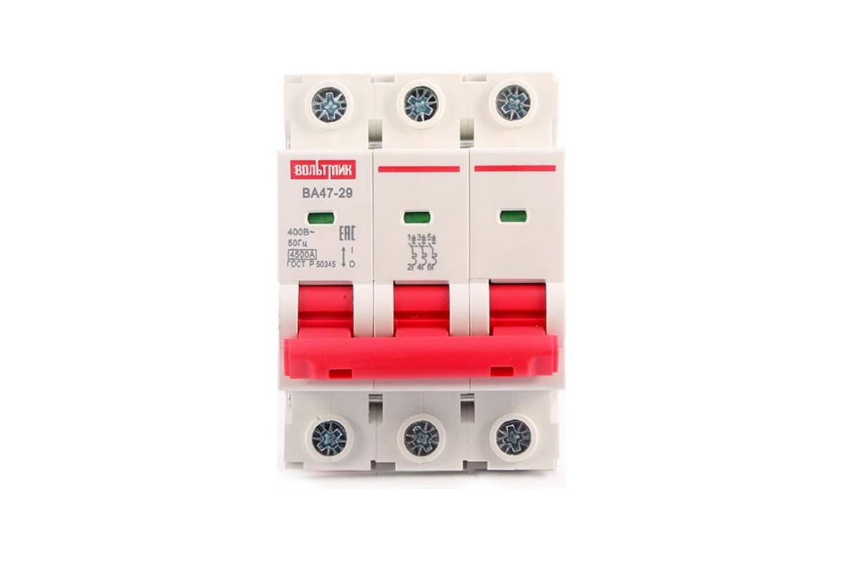 Автоматический выключатель ВТМ (S) ВА 47-29 3р 25А 4,5кА хар.В ...