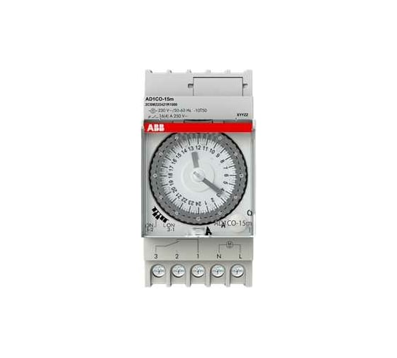 Суточное реле времени ABB AD1CO-15m (AT2, AT2e) 2CSM222421R1000