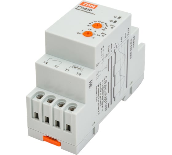 Реле температуры TDM ELECTRIC РТ-820 -5+40С, 24-240В, АС/DC, с датчиком, IP67 SQ1508-0001