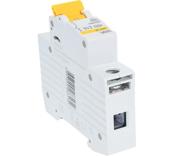 Автоматический выключатель IEK, 10А, ВА47-29 1п, "С" 4.5кА MVA20-1-010-C