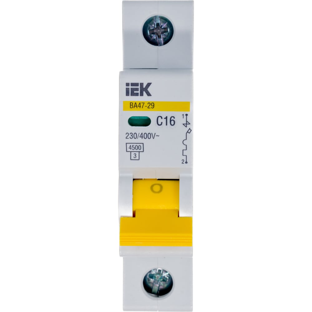 Автоматический выключатель IEK ВА47-29 1п, 16А, "С", 4.5кА MVA20-1-016 ...