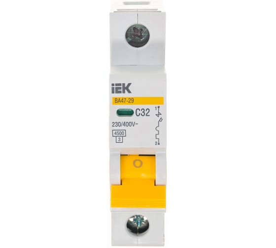 Автоматический выключатель IEK ВА47-29 1п, 32А, "С", 4.5кА MVA20-1-032-C 1