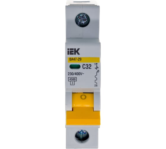 Автоматический выключатель IEK ВА47-29 1п, 32А, "С", 4.5кА MVA20-1-032-C