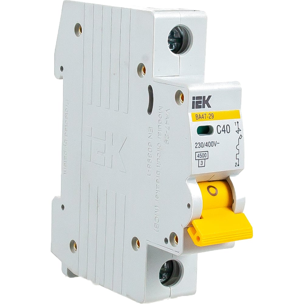 Автоматический выключатель IEK ВА47-29 1п, 40А, "С", 4.5кА MVA20-1-040 ...