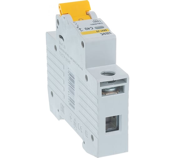 Автоматический выключатель IEK ВА47-29 1п, 40А, "С", 4.5кА MVA20-1-040-C