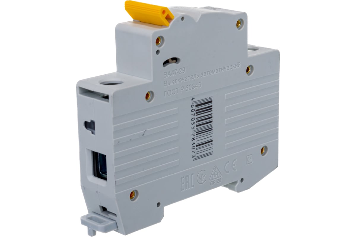 Автоматический 1-полюсный выключатель, 4А, С ВА47-29 4.5кА IEK MVA20-1 ...