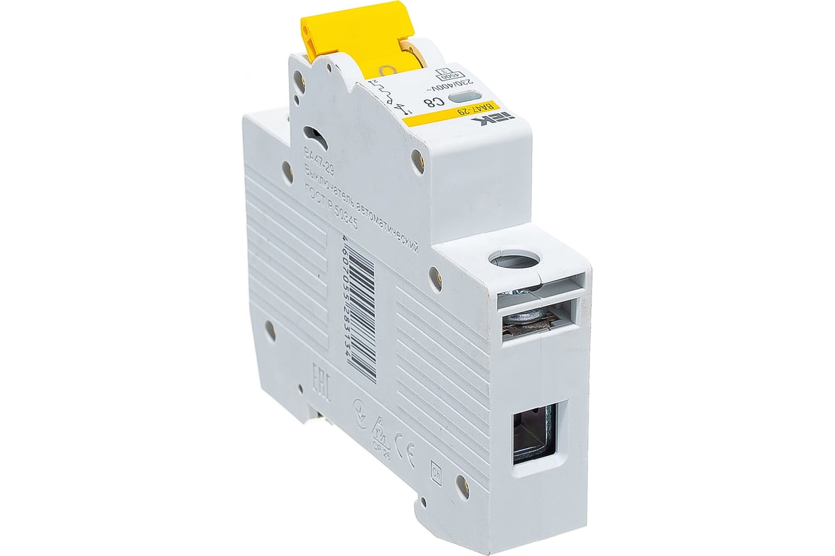 Автоматический выключатель IEK ВА47-29 1п, 8А, "С", 4.5кА MVA20-1-008-C ...