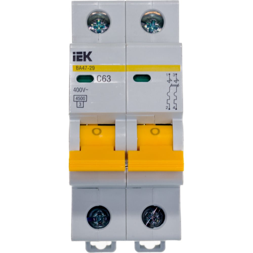 Автоматический модульный выключатель IEK ВА 47-29 2п C 63А 4.5кА ИЭК ...