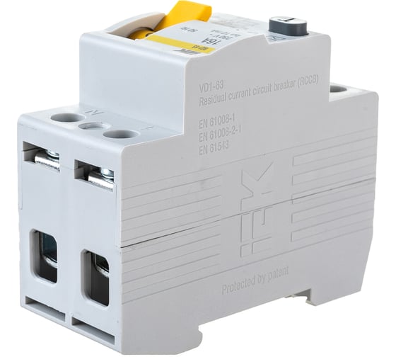 Выключатель дифференциального тока IEK 2п 16A 10mA тип AC ВД1-63 ИЭК MDV10-2-016-010