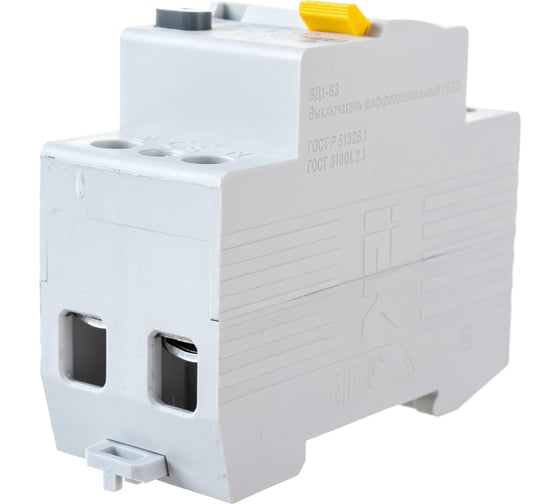 Выключатель дифференциального тока IEK 2п 16A 10mA тип AC ВД1-63 ИЭК MDV10-2-016-010