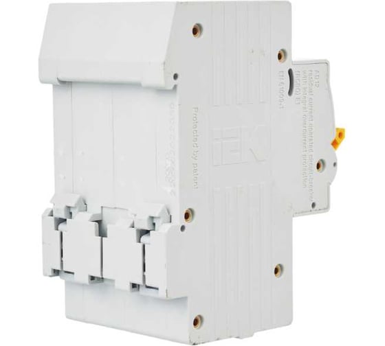 Выключатель авт. диф. тока IEK 2п 3 мод. C 50A 30mA тип AC 4.5kA АД-12 ИЭК MAD10-2-050-C-030