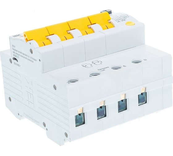 Дифавтомат АД-14 4п, 25А, "C", 30мА IEK MAD10-4-025-C-030 - выгодная ...