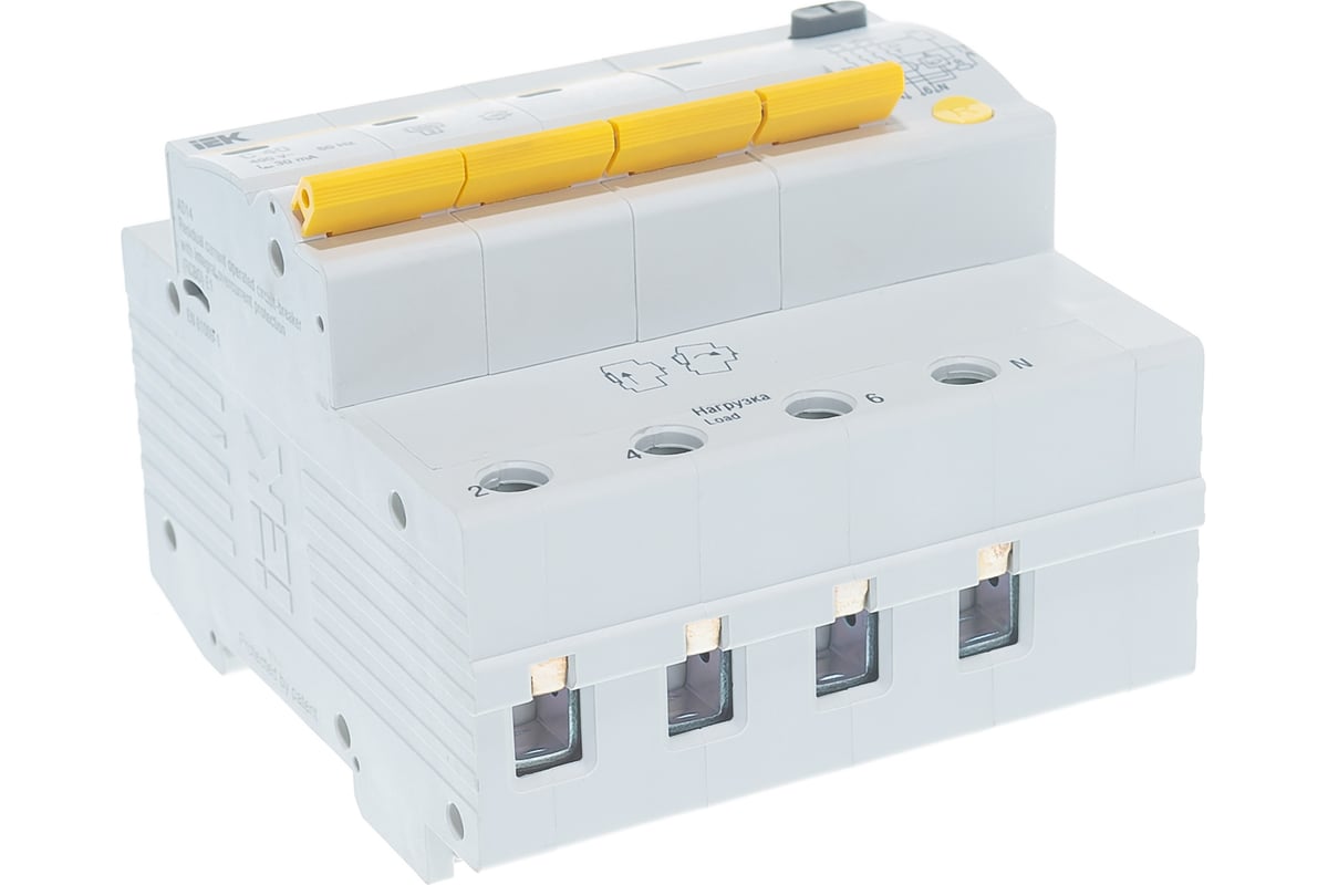 Автоматический выключатель дифференциального тока IEK 4п 6.5мод. C 40A .