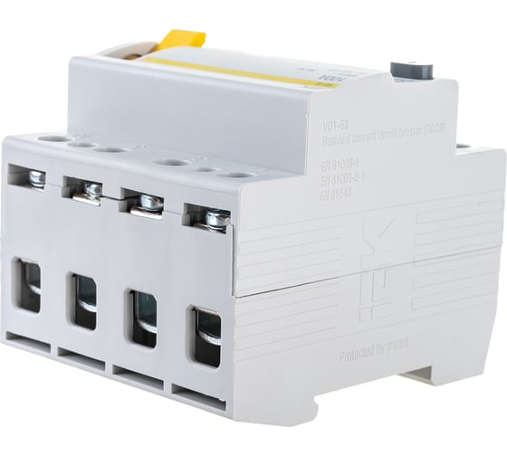 Выключатель дифференциального тока IEK 4п 100A 300mA тип AC ВД1-63 ИЭК MDV10-4-100-300