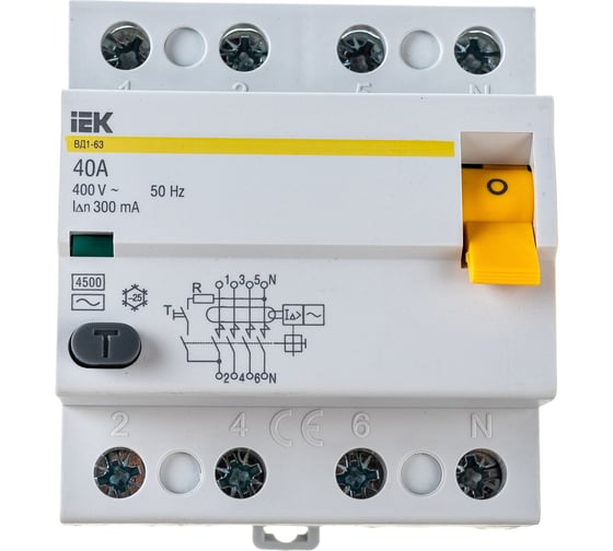 УЗО IEK MDV10-4-040-100 ВД1-63